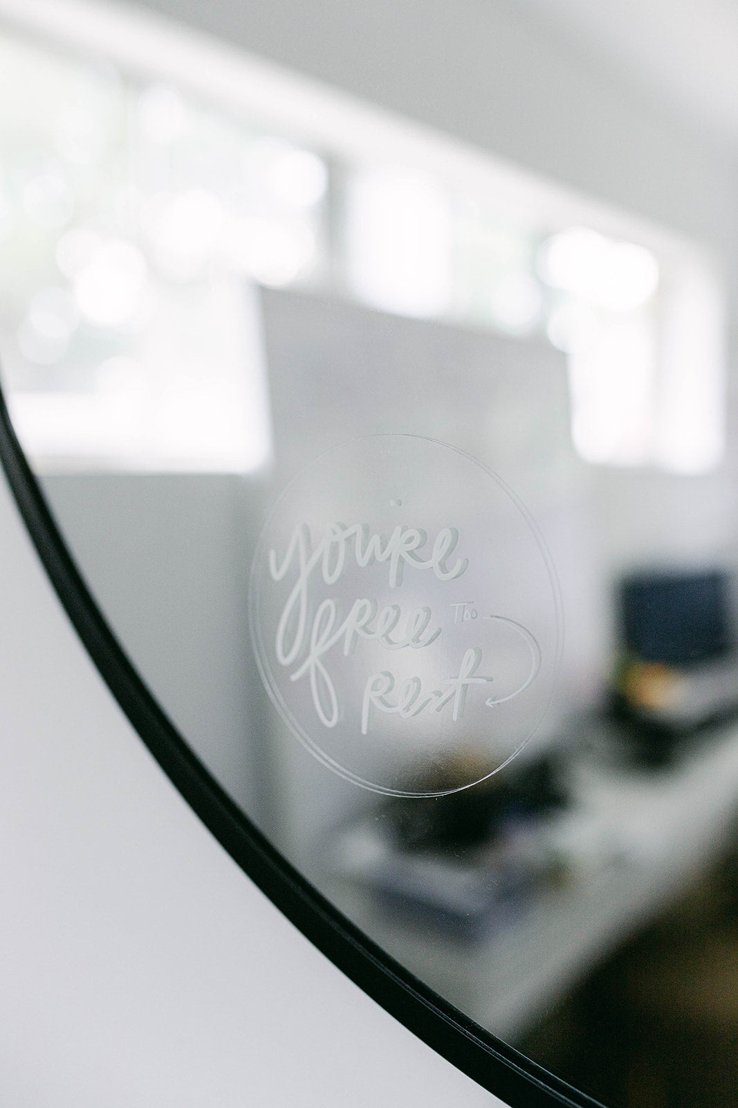 Free to Rest Mirror Cling