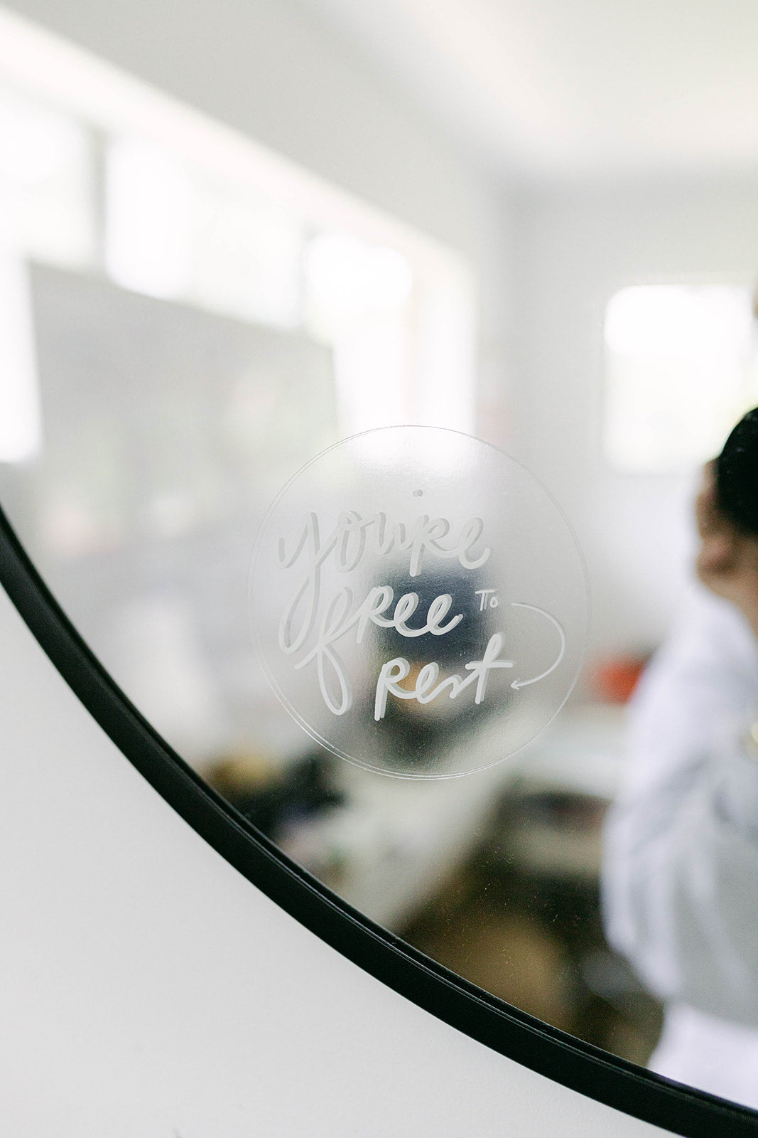 Free to Rest Mirror Cling